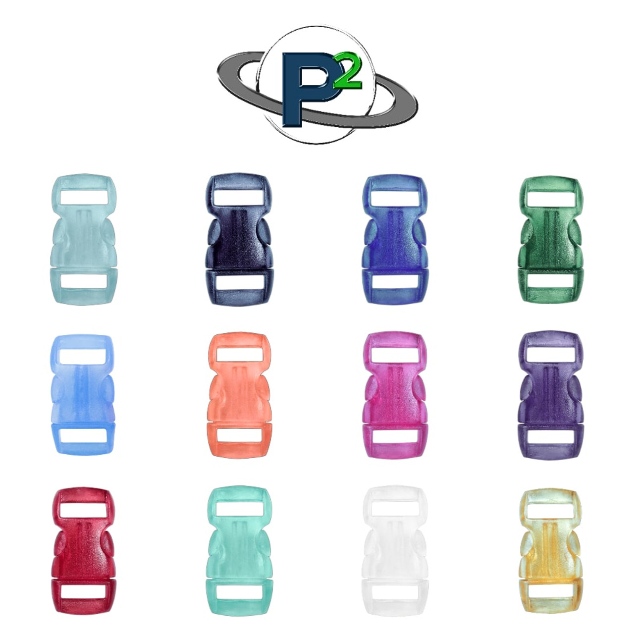 3/8 inch Side Release Contoured Buckles - Solid Colors