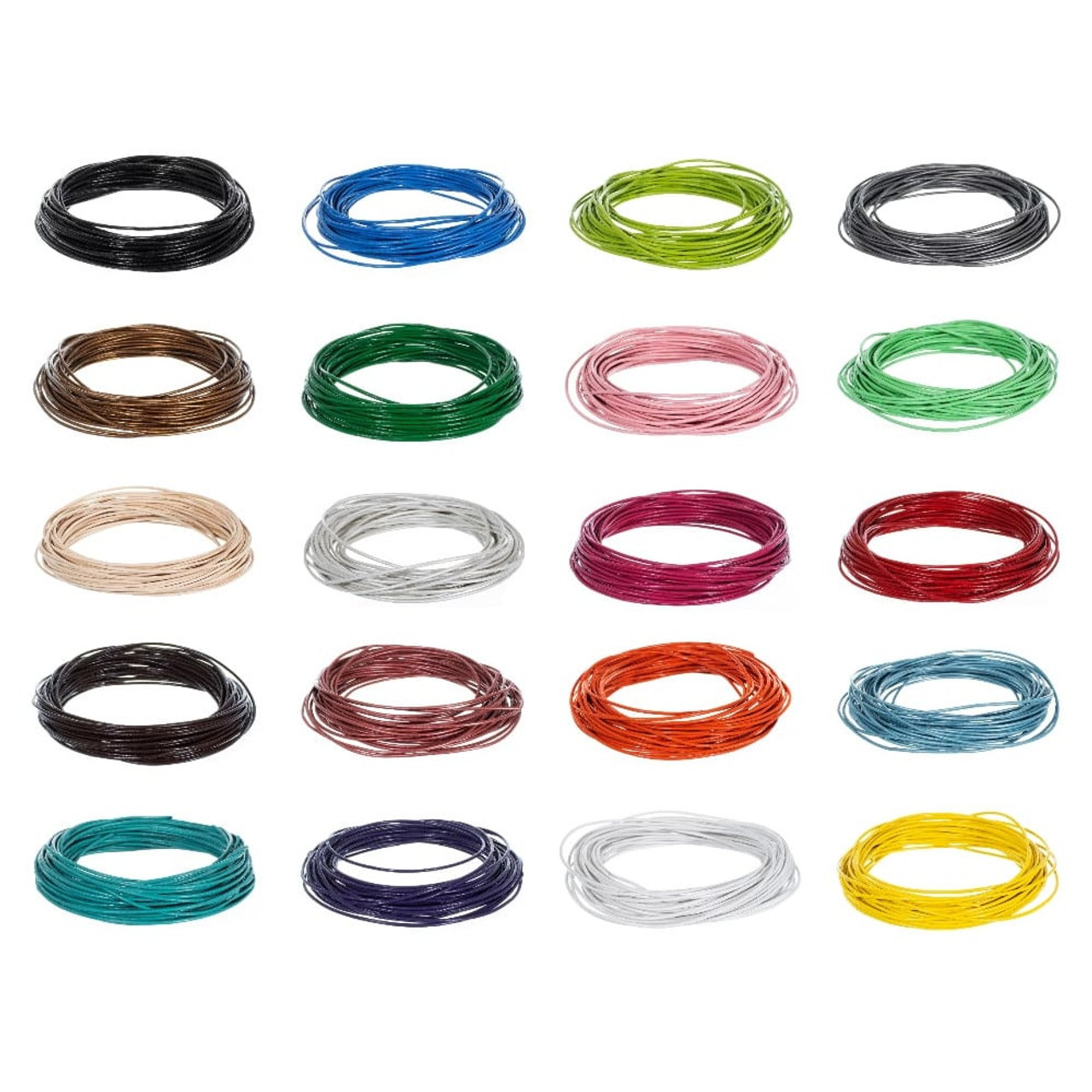 10 Plastic Lacing String Cord for DIY Craft, 10 Colors, 2.5 x 1mm