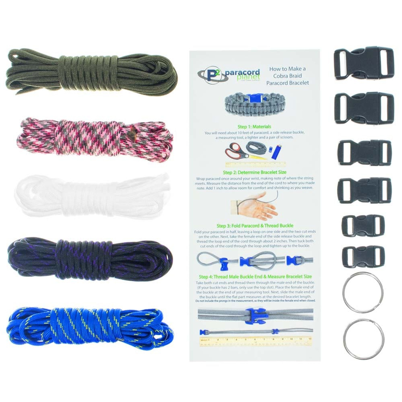 Paracord Bracelet Kit X-cords All American Survival Bracelet Kit Make 10  Survival Bracelets