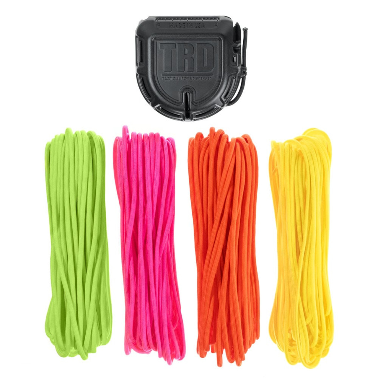 Tactical Rope Dispensor with 200' of Paracord - Neon