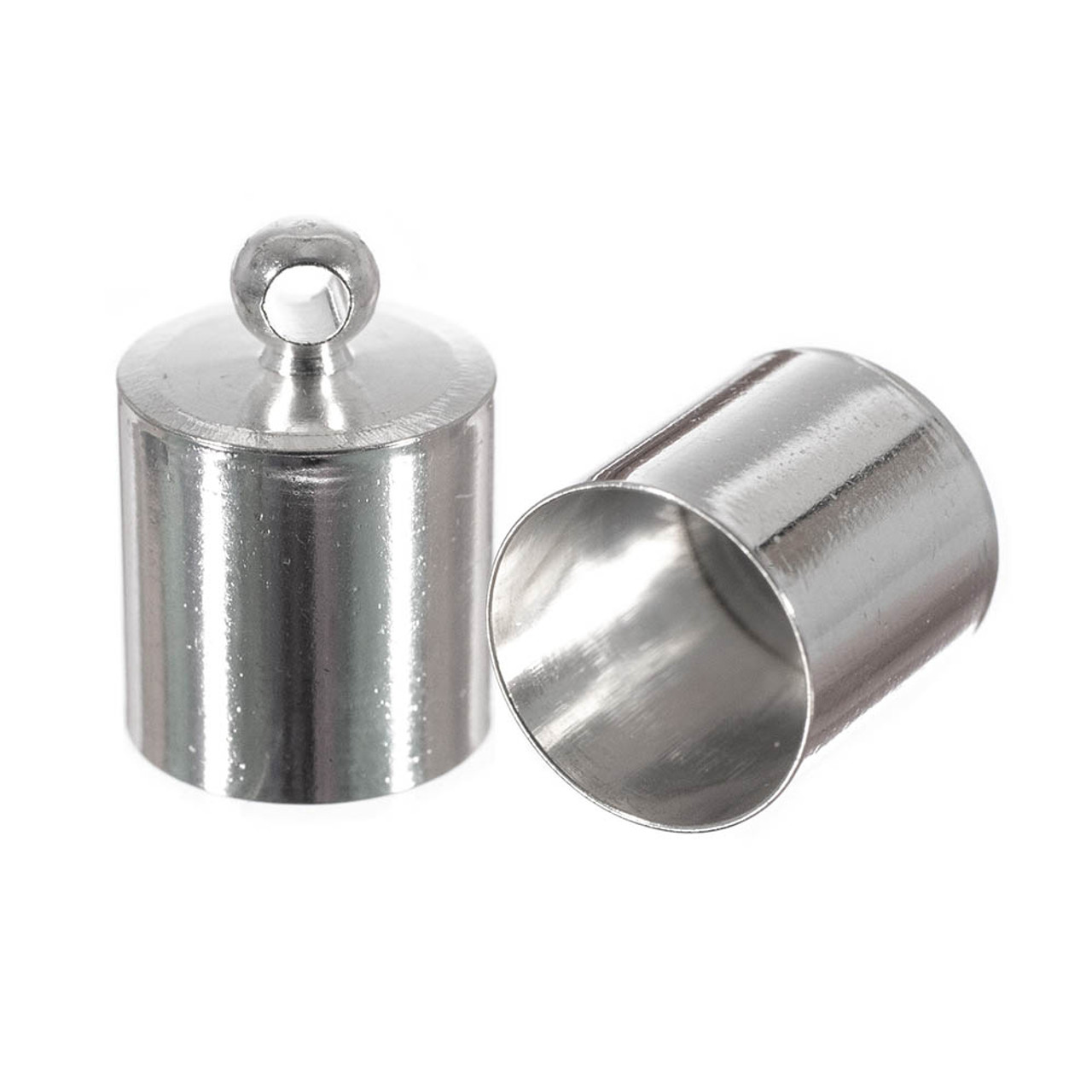 Silver Cord End Caps - Multiple Sizes