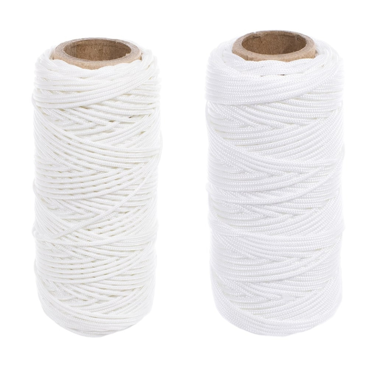 Coloured braided polyester yarn