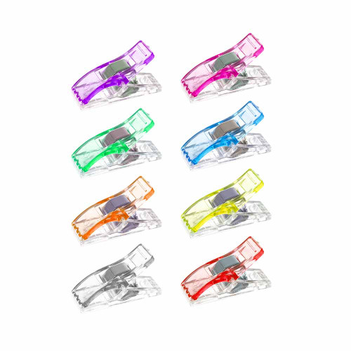 Multicolor Plastic Sewing Clips - 100 Pack