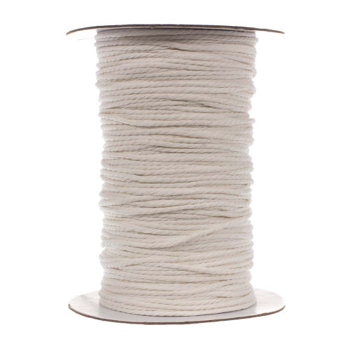 1/4 Inch Twisted Cotton Rope - White/Gray/Pink