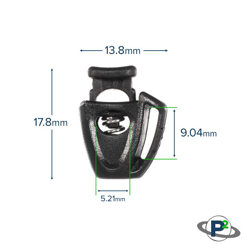 Micro Slider Cord Locks - Black | Paracord Planet