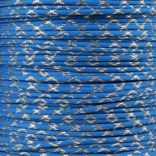 Midnight Blue with Gold Metallic X - 550 Paracord | Paracord Planet