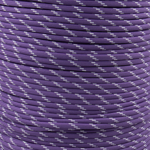 Purple with White Stripe 550 Paracord