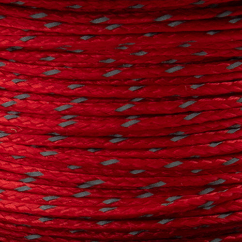 Reflective Scarlet Red Micro Cord