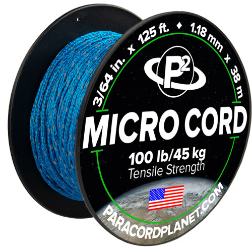 Reflective Colonial Blue Micro Cord