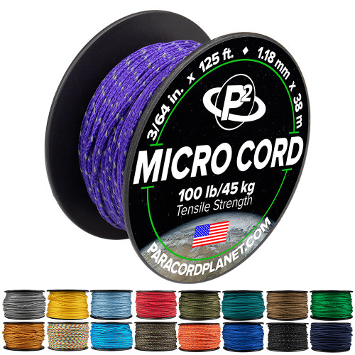 Reflective Acid Purple Micro Cord