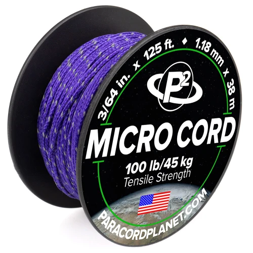 Reflective Acid Purple Micro Cord