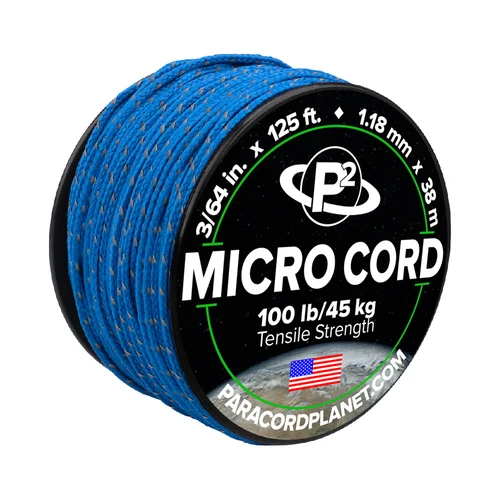 Reflective Royal Blue Micro Cord