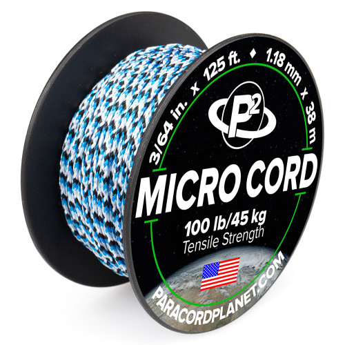 Microseil Für Paracord – 1,18 Mm Stark, 125 Fuß Spule In Weiß