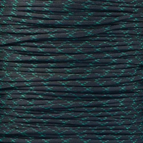 Black with Kelly Green X - 550 Paracord | Paracord Planet