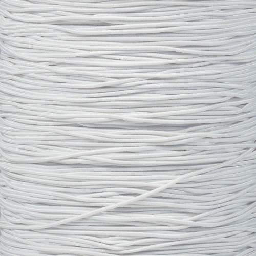 Rundgummi Band (2 Mm Dick, 10 Yards) - Weiß - Für DIY, Schmuck, Handarbeiten