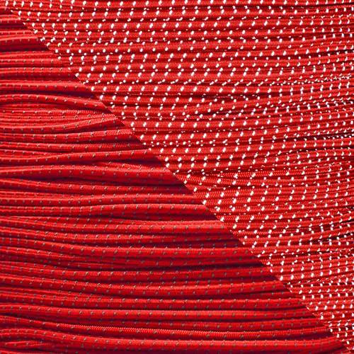 Reflective Imperial Red 1/8 Shock Cord Spools | Paracord Planet