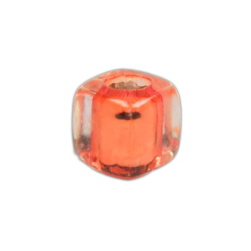 Square Clear Beads - Orange