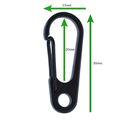 Carabiner (30mm) - Black | Paracord Planet