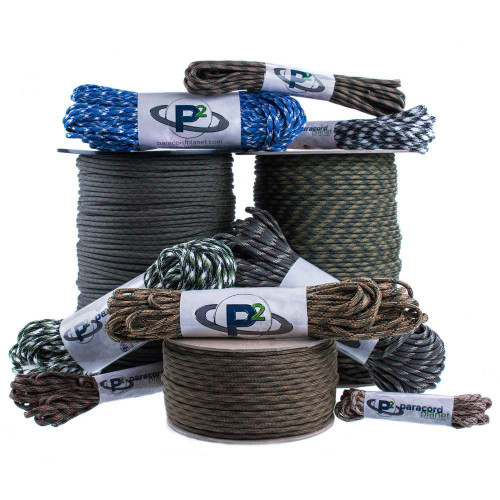 Paracord Planet 100' Hanks Parachute 550 Cord Type III 7 Strand Paracord  Top 40 Most Popular Colors (Kaleidescope) 