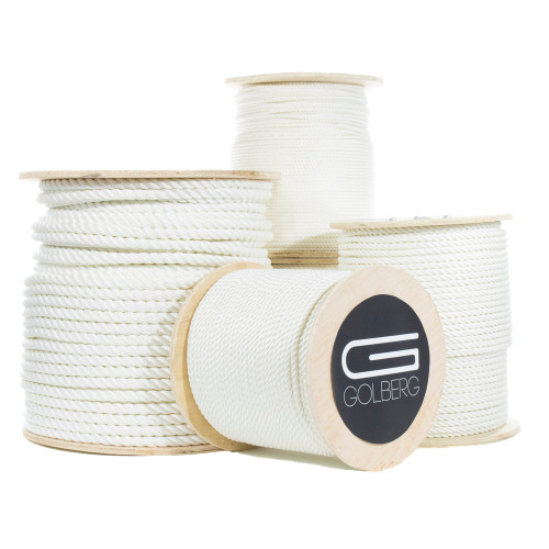 Twisted 3 Strand Glitter Natural Cotton Rope – 1/4 Inch and 1/2