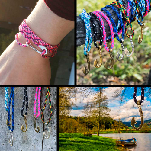 New Cobra Braid Fish Hook Bracelet – Fish Hook Bracelets | Chasing Fin  Apparel