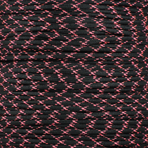 Black with Pink X - 550 Paracord | Paracord Planet
