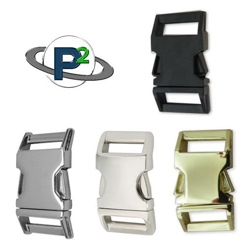 Paracord Planet Polished Metal Side Release Buckles - Nickel, Brass, or  Black Finishes - Packs of 5, 10, and 25 - Made in America 