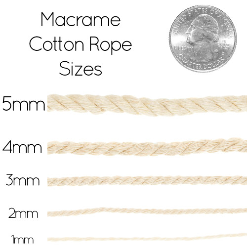 1mm Pure Cotton Macrame Rope - 400m Roll