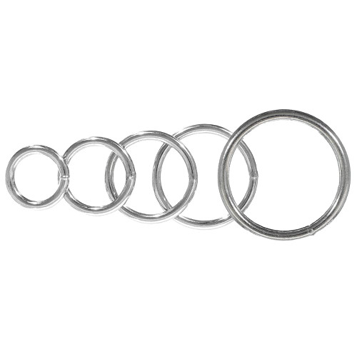 Silver Metal D Rings - Multiple Sizes