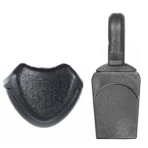 Shaped Zipper Pulls - Black