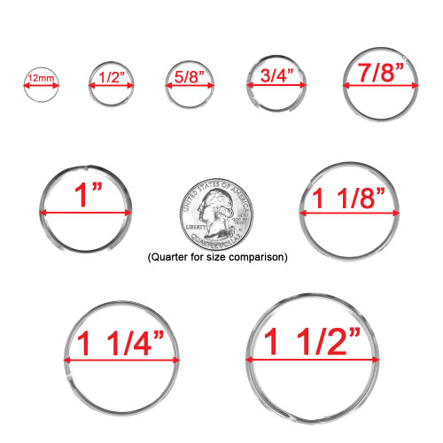 Split Key Rings - Multiple Sizes