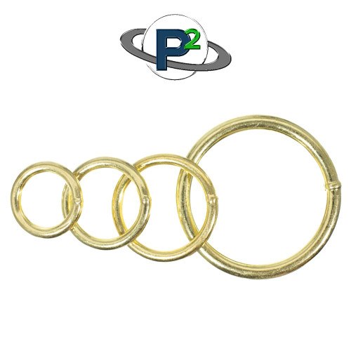 Brass Plated Steel O Rings - Multiple Sizes