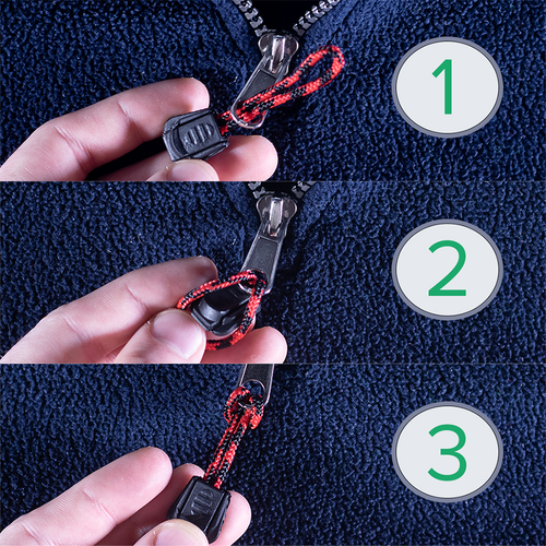 RedVex Paracord Thin Line Zipper Pulls - Lot of 5 - ~2.5 - Choose Your line  Color and