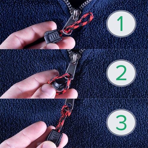 Paracord Zipper Pulls Set of 3 PICK YOUR COLOR Coat & Bag Zipper Outdoors,  Camping, Rope Key Ring Keychain Accessory 550 Cord 