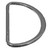 Silver Flat Metal D-Ring - 2 Inch