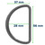 Silver Flat Metal D-Ring - specs