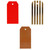 Rectangle Paper Tags - 20 Pieces