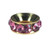 Brass Spacers with Rhinestone Accents - Pink