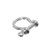 2.5cm Bow Shackle - Chrome - Side