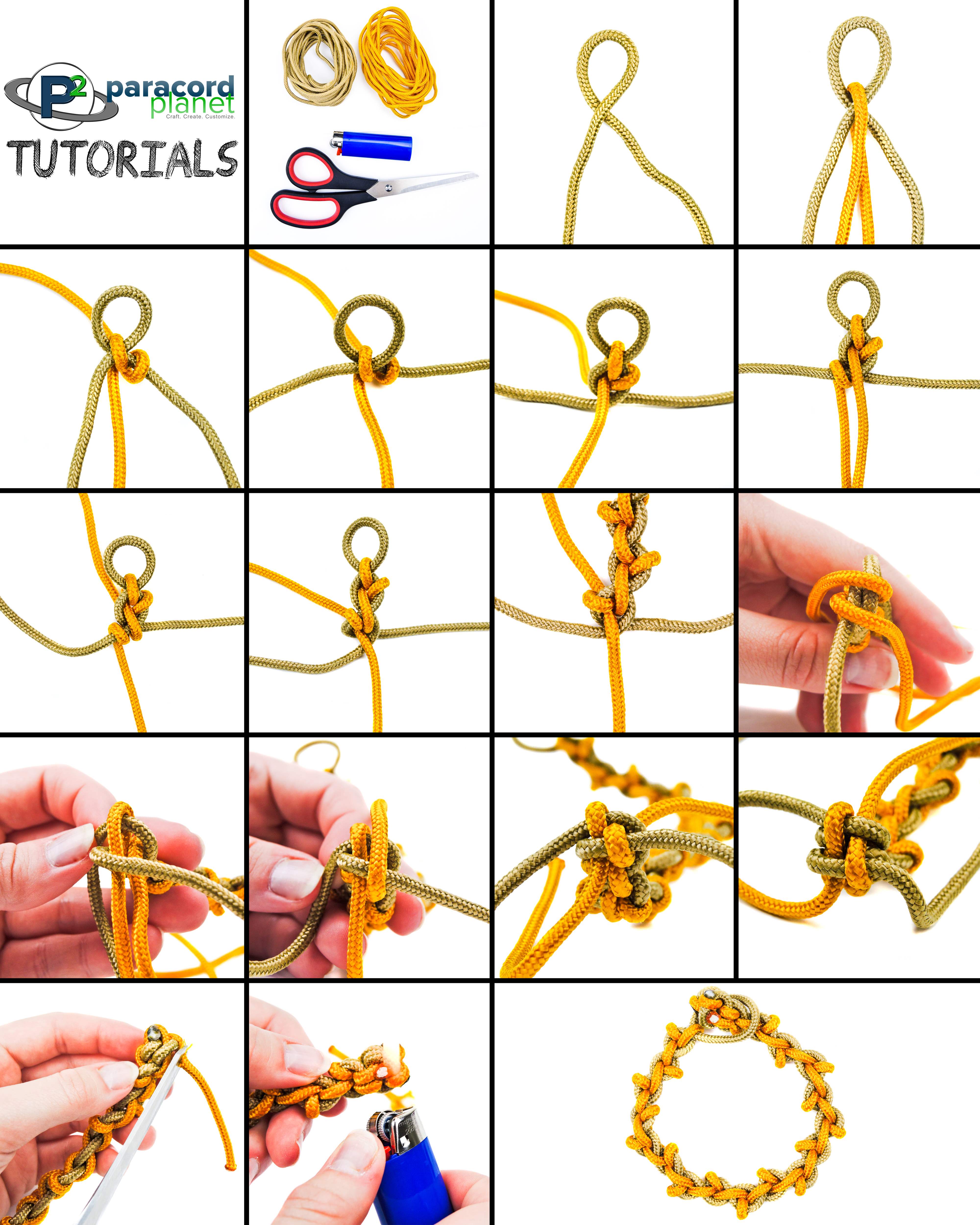 Paracord Wheat Stalk Bracelet photo tutorial