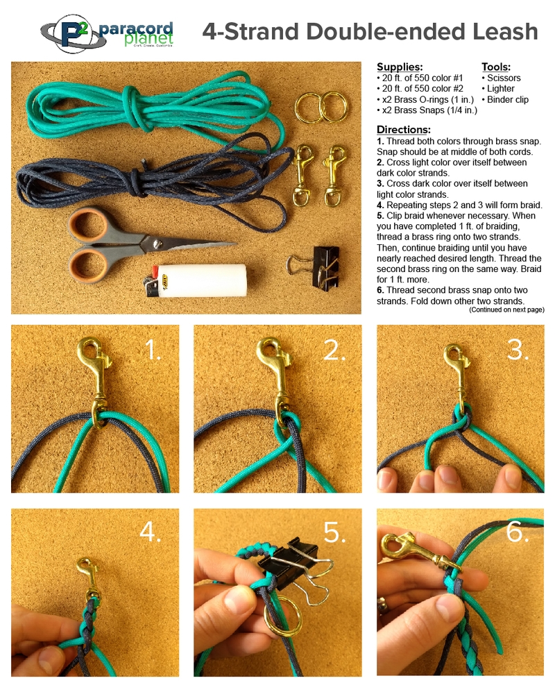 Heavy Duty Paracord Leash — Craft Country By Norma, Paracord Braid