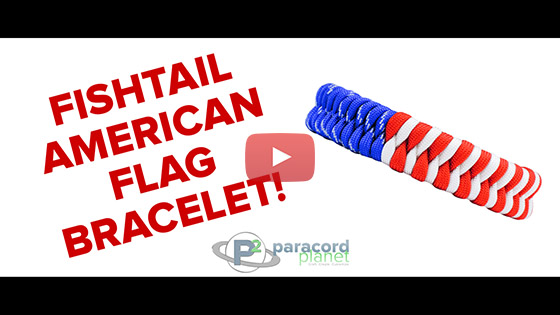 Fishtail American Flag Bracelet Tutorial