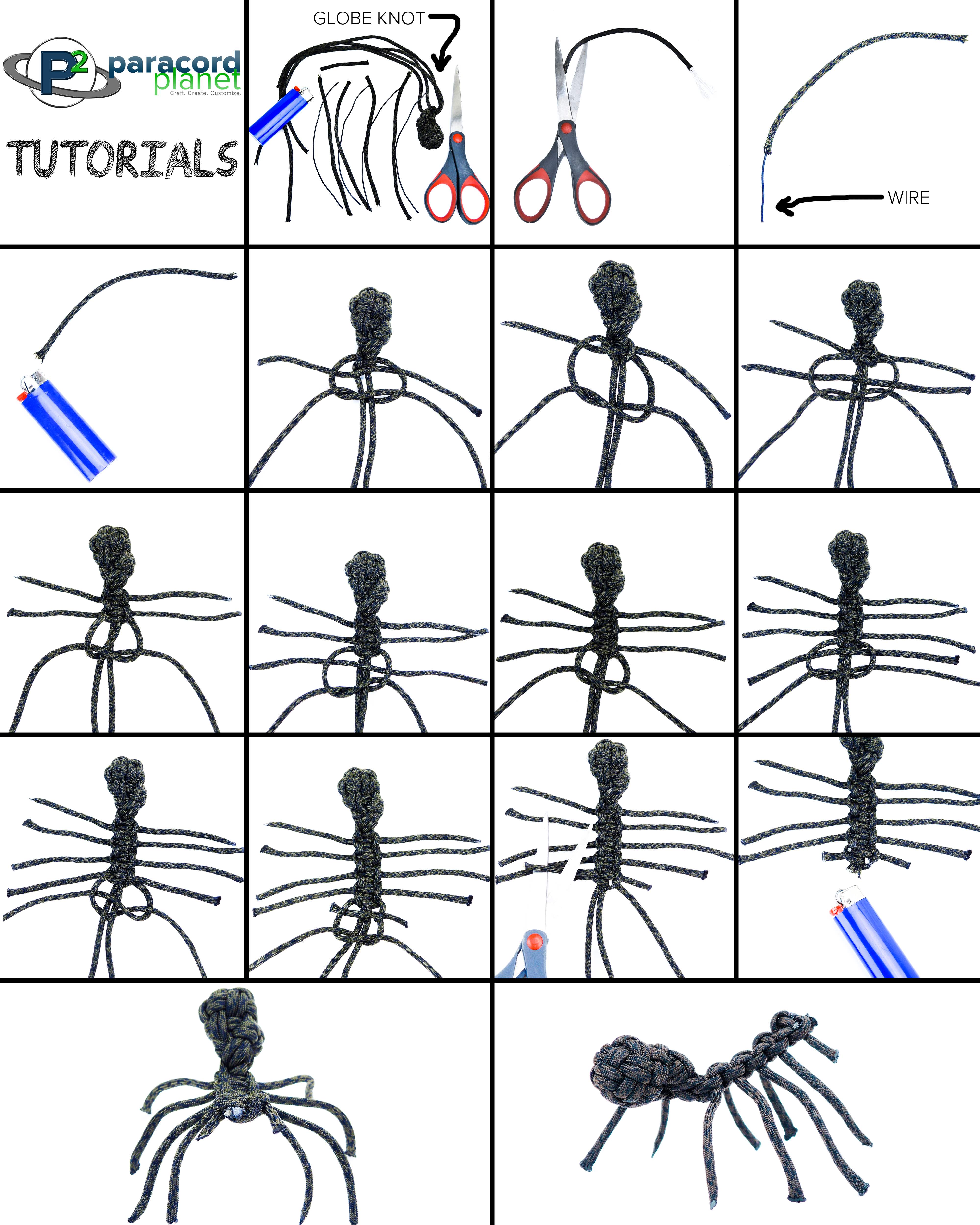 Paracord Spider Photo Tutorial