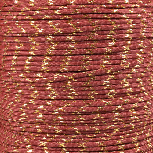 Crimson with Gold Metallic X - 550 Paracord | Paracord Planet