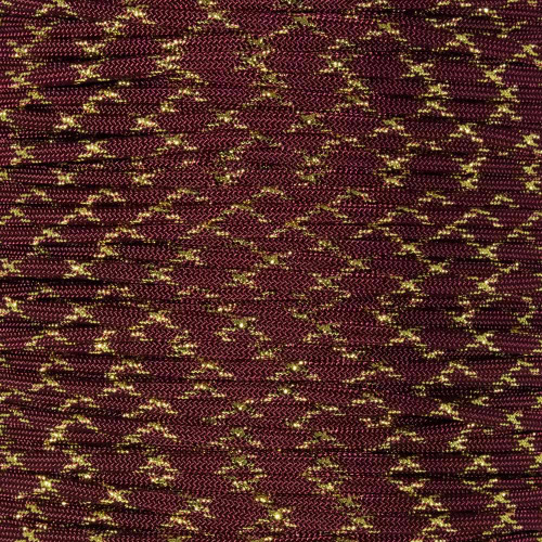 Burgundy with Gold Metallic X - 550 Paracord