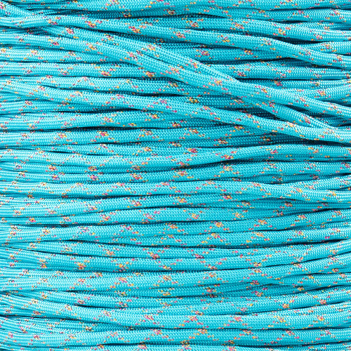 【希少】Turquoise Wave by AKROGLAM /MINERALS Neon Turquoise with Multi-Colored Metallic X - 550 Paracord