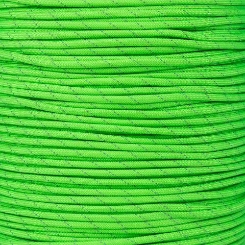 Neon Green 550 Paracord Reflective Tracers | Paracord Planet