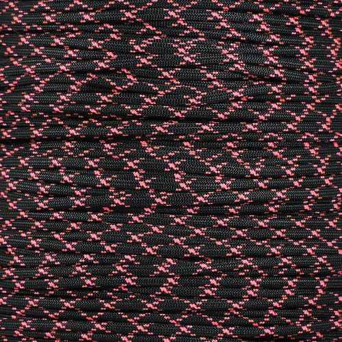 Black with Pink X - 550 Paracord | Paracord Planet