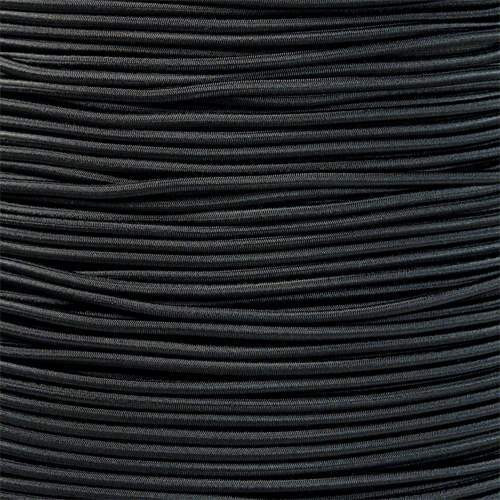 Black - 1/8 inch Shock Cord | Paracord Planet