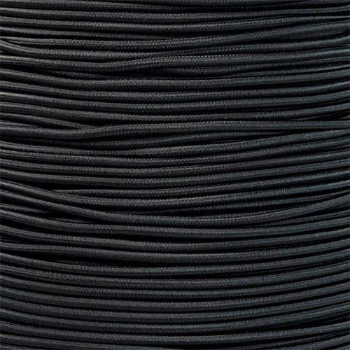 Black 1/8 inch Shock Cord - Spools | Paracord Planet